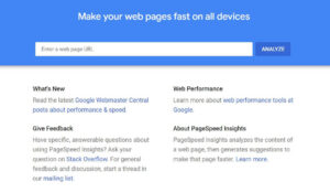 pagespeed insights for website improvement